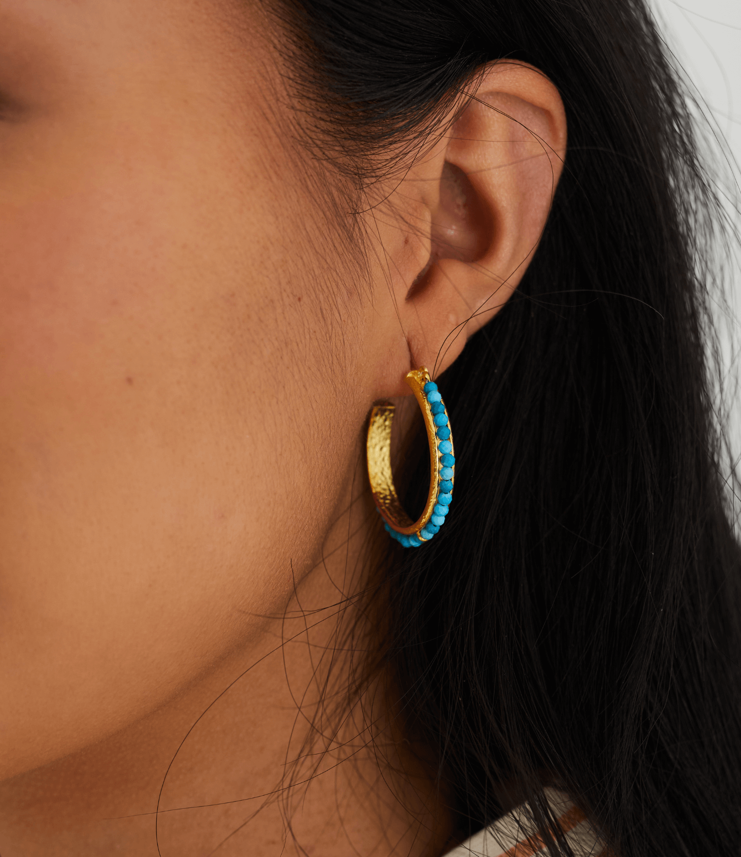turquoise hoop earrings