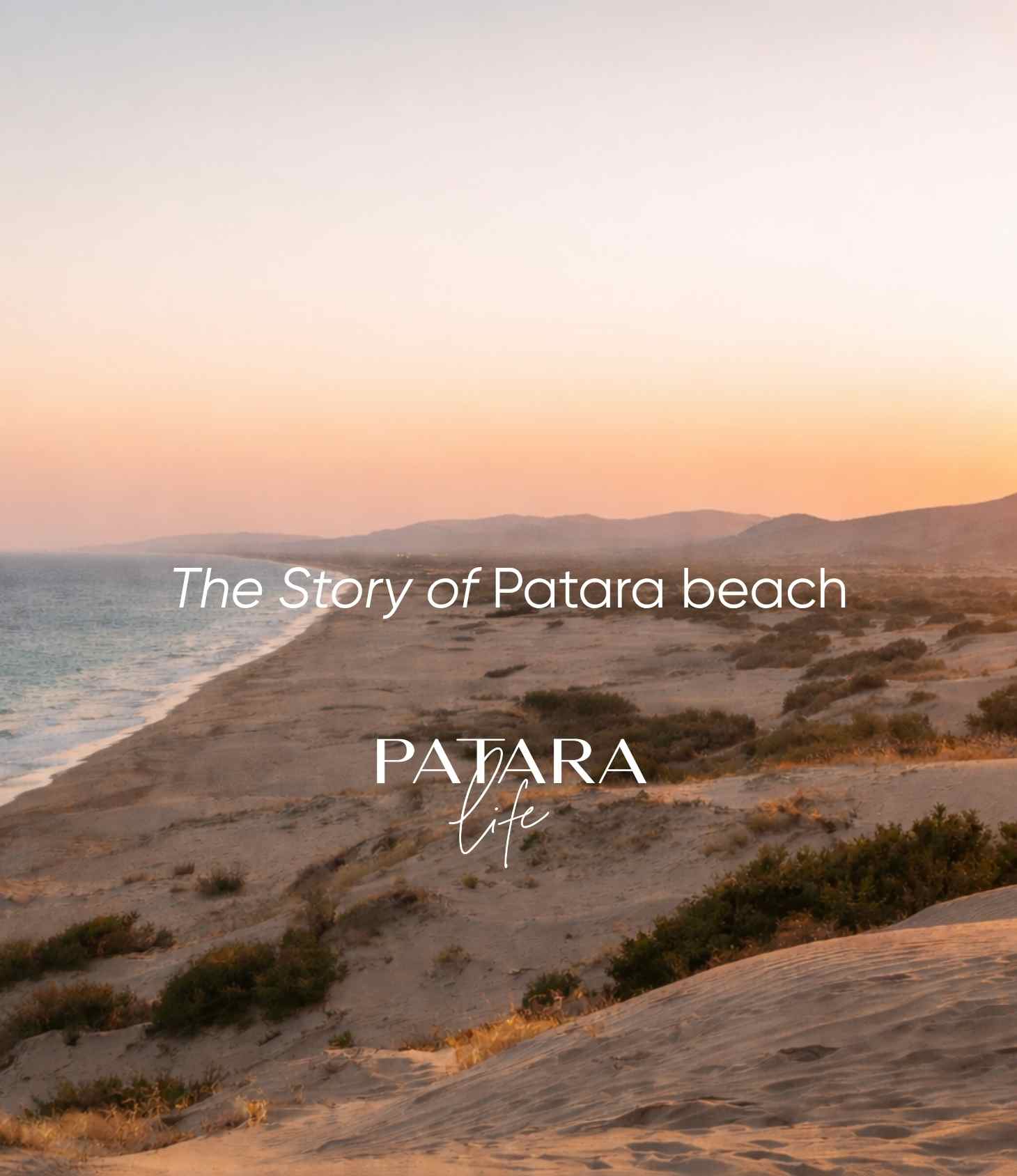 Sunset on sand dunes of Patara beach Turkey