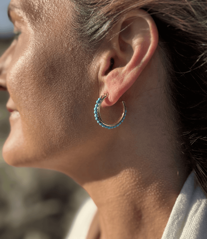 Turquoise Hoop Earring