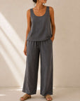 Linen Drawstring Pants