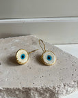 Evil Eye Drop Earrings – Gold Plated Brass
