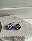 Evil Eye Drop Earrings – Gold Plated Brass