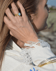 Round Turquoise Gold Ring
