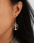 Gold Tree Earrings