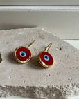 Evil Eye Drop Earrings – Gold Plated Brass
