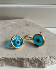 Evil Eye Drop Earrings – Gold Plated Brass