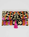 IKAT Velvet Clutch — Sunset Tiger