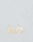 Gold Lattice Earrings