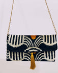 IKAT Velvet Clutch — Noir Talisman