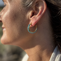 Turquoise Hoop Earrings