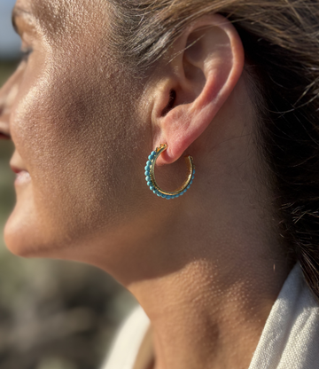 Turquoise Hoop Earrings