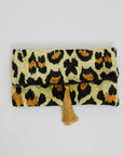 IKAT Velvet Clutch — Wild Leopard