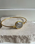 Ancient Coin Bangle Bracelet – Gold Plated Brass