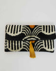 IKAT Velvet Clutch — Noir Talisman