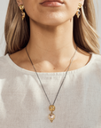 Quartz Gold Pendant Necklace