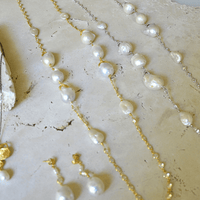 Artemis Saltwater Baroque Pearl & Crystal Necklace