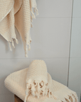 Pearl Turkish Cotton Hand Towel - Natural