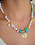 Helios Pearl & Turquoise Necklace
