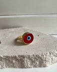 Evil Eye Ring – Gold Plated Brass