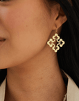 Gold Lattice Earrings