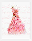 Petal & Pins Cecile Brunner Rose Dress design featuring soft pink roses