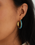 turquoise hoop earrings