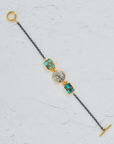 Coin & Turquoise stone bracelet