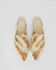 IKAT Velvet Mule Slippers — Desert Zebra