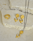 Quartz Gold Pendant Necklace