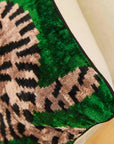 IKAT Cushion — Emerald Tiger