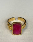 Byzantine Ruby Bezel Ring