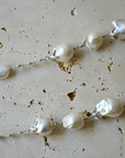 Artemis Ocean Baroque Pearl & Crystal Necklace - Rhodium