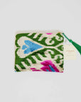 IKAT Velvet Pouch — Emerald Garden