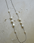 Artemis Ocean Baroque Pearl & Crystal Necklace - Rhodium