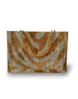 IKAT Velvet Tote Bag — Desert Zebra