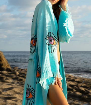 Evil Eye Kaftan Robe