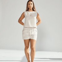 Linen Crop Top & Short Set