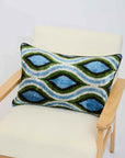 IKAT Cushion — Sapphire Diamond