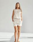 Linen Crop Top & Short Set