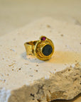 Ottoman Emerald & Ruby Statement Ring