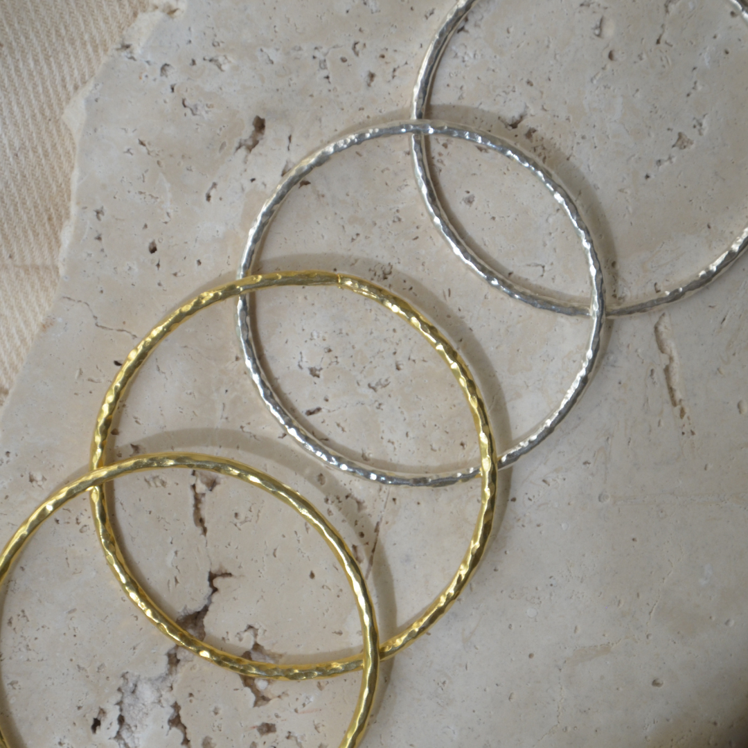 Gold Plated Sterling Silver Bangle