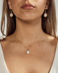Moonstone & Ruby Earrings