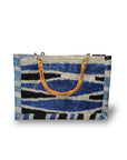IKAT Velvet Tote Bag — Ocean Ikat