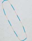 Turquoise & Crystal Long Necklace