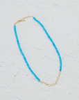 Turquoise & Crystal Short Necklace