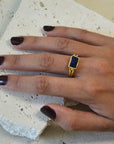 Byzantine Sapphire Bezel Ring