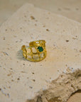 Roman Emerald Lattice Ring