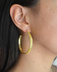 Delphi Textured Hoop Earrings