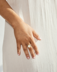 Moonstone & Ruby Ring