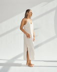 Linen Dress with Straps